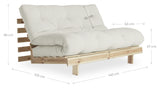 Roots 140 Sovesofa, Beige - Unoliving.com