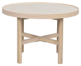 Marsden, sofabord Ø60 - beige keramik/lys eg - Unoliving.com