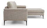 Nabbe 3-pers. Sofa m. chaiselong, højre, Sand stof - Unoliving.com