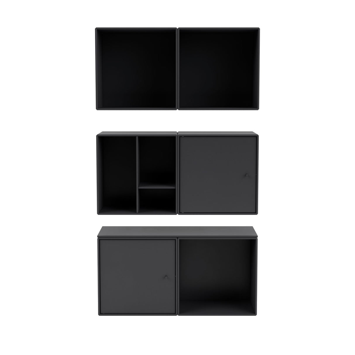 Mini Reol modul m. låge, Anthracite - Unoliving.com