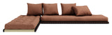 Chico Futon Sofa m. Tatami måtter, Ler brun - Unoliving.com