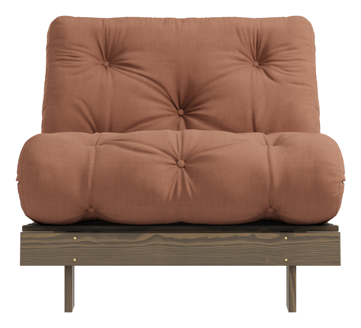 Roots 90 Sovesofa, Brun lakeret fyrretræ, Clay Brown - Unoliving.com