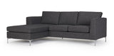 Shea 2-pers. Sofa Grå, m. venstrevendt chaiselong - Unoliving.com