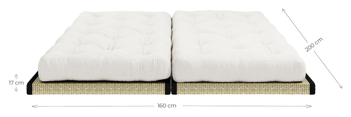 Chico Futon Sofa m. Tatami måtter, Beige - Unoliving.com