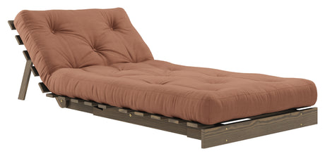 Roots 90 Sovesofa, Brun lakeret fyrretræ, Clay Brown - Unoliving.com