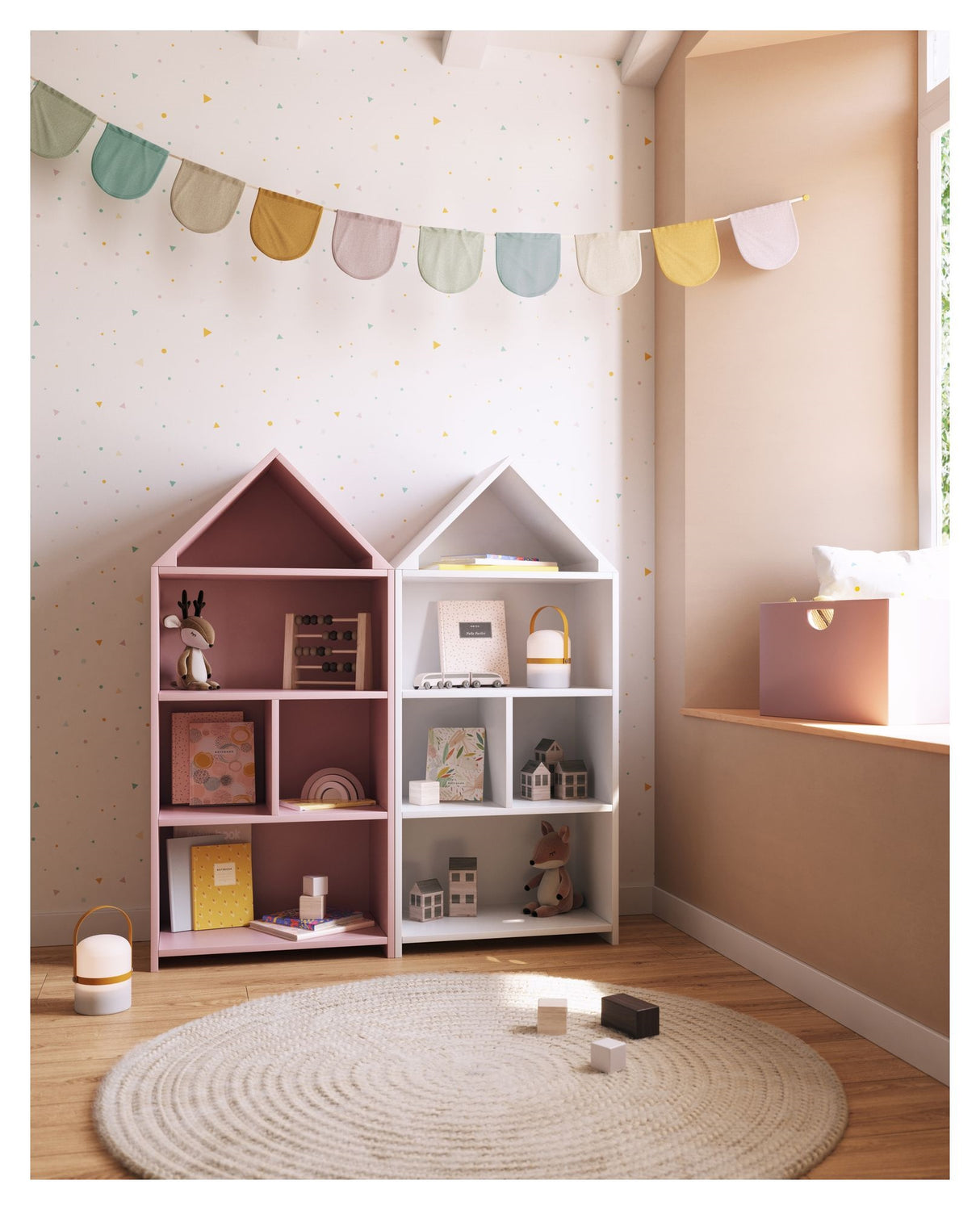 Celeste kids’ little house Reol, Hvid