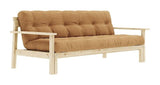 Unwind Sovesofa, Lakeret fyrretræ, Brun fløjl - Unoliving.com