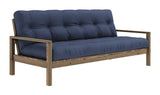 Knob Sovesofa, Brun lakeret fyrretræ, Navy - Unoliving.com