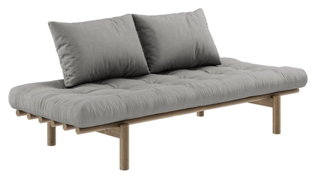 Pace Daybed Sovesofa, Brun lakeret fyrretræ, Grey - Unoliving.com