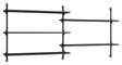 Wall Shelving, 2 fag, 5 hylder, H:65, Sort/sort - Unoliving.com