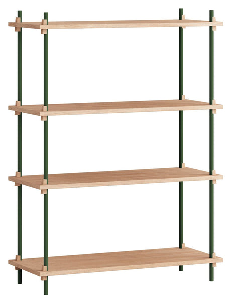 Shelving System, 1 fag, 4 hylder, H:115, Eg/Grøn - Unoliving.com