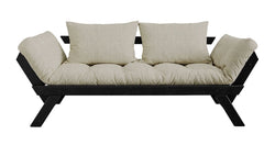 Bebop Sovesofa, Linen/Sort - Unoliving.com