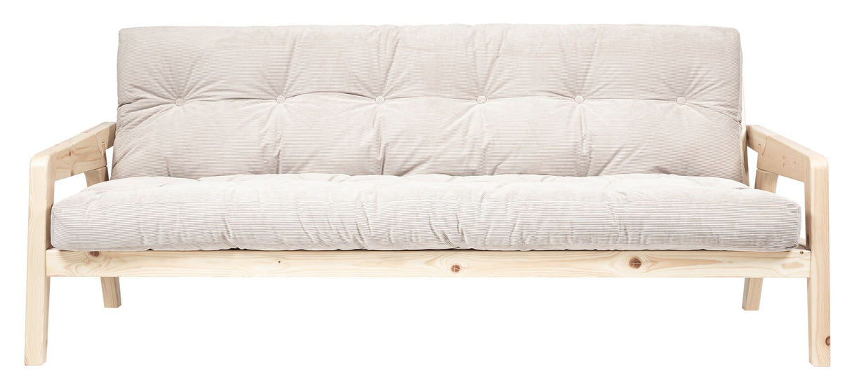 Grab Sovesofa, Fyrretræ/Ivory Fløjl - Unoliving.com