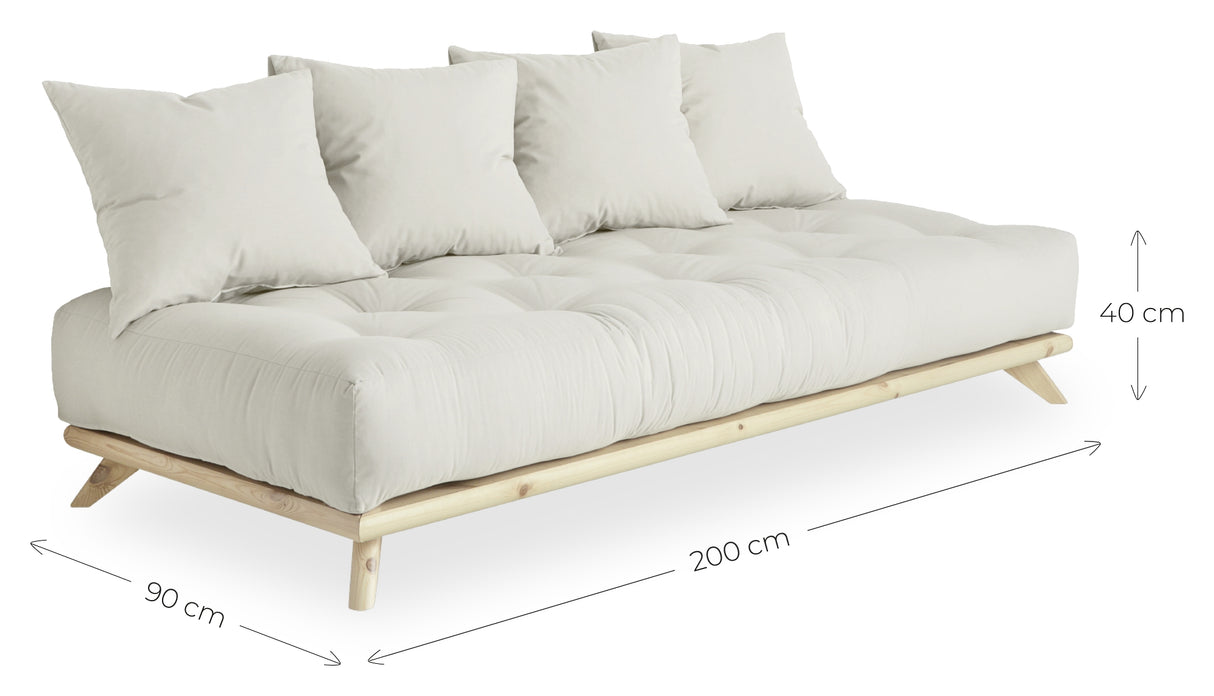 Senza Daybed, Dark Grey/Natur - Unoliving.com