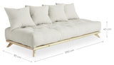 Senza Daybed, Fyrretræ/Beige - Unoliving.com