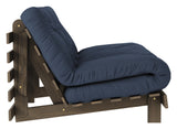 Roots 140 Sovesofa, Brun lakeret fyrretræ, Navy - Unoliving.com