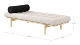 Next Daybed Sovesofa, Lakeret fyrretræ, Brun fløjl - Unoliving.com