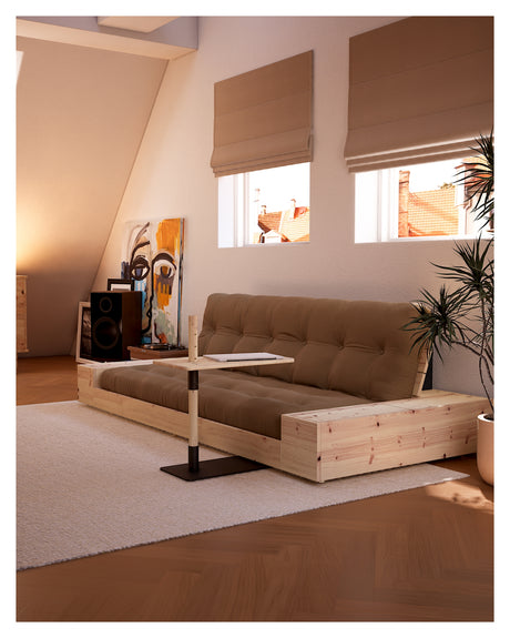 Base Sovesofa m. Sideboxes, Linen/natur - Unoliving.com