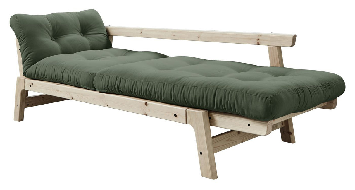 Step Sovesofa, Olive Green/Natur - Unoliving.com