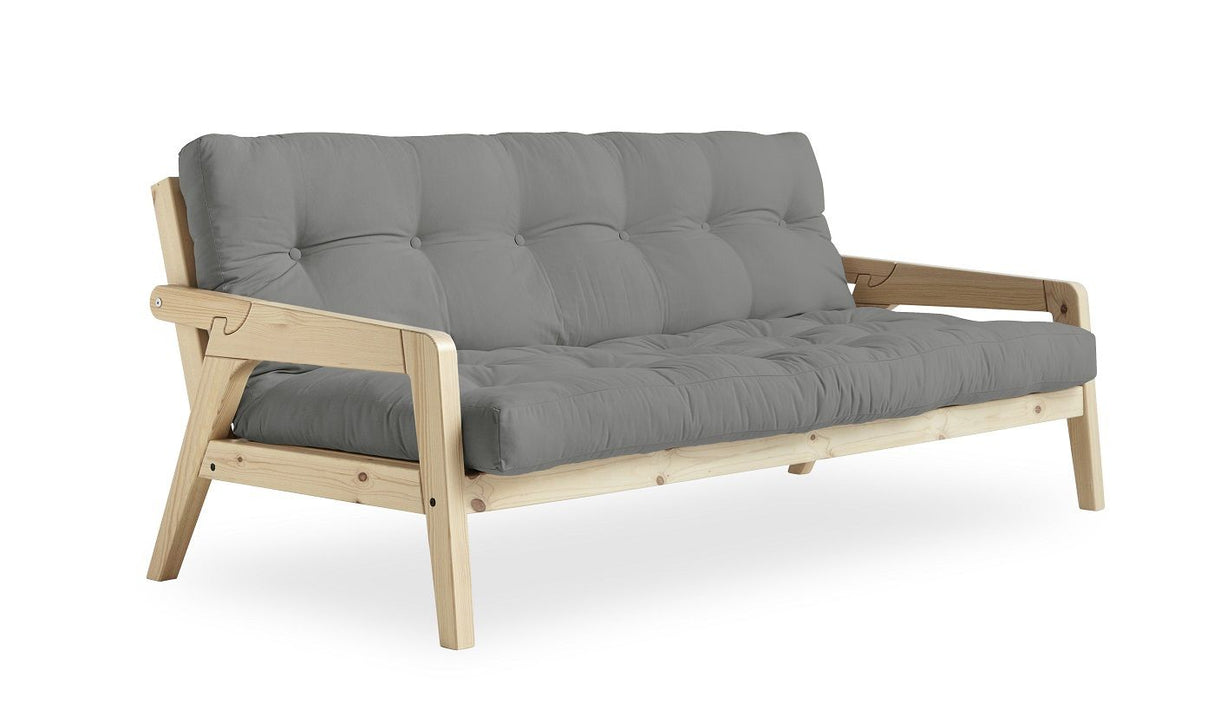 GRAB Sovesofa 130x200, Natur/Grey - Unoliving.com