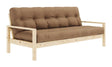 Knob Sovesofa, Lakeret fyrretræ, Mocca - Unoliving.com