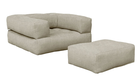 Cube Futon, Linen - Unoliving.com