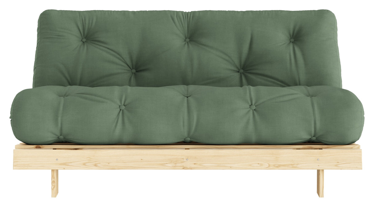 Roots 160 Sovesofa, Fyrretræ/Olive Green,