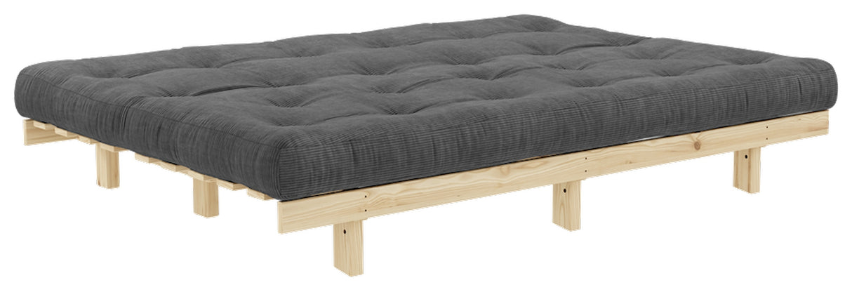 Lean Sovesofa, Fyrretræ, Dark Grey Fløjl - Unoliving.com