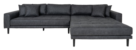 Lido, Lounge Sofa højrevendt, mørk grå - Unoliving.com