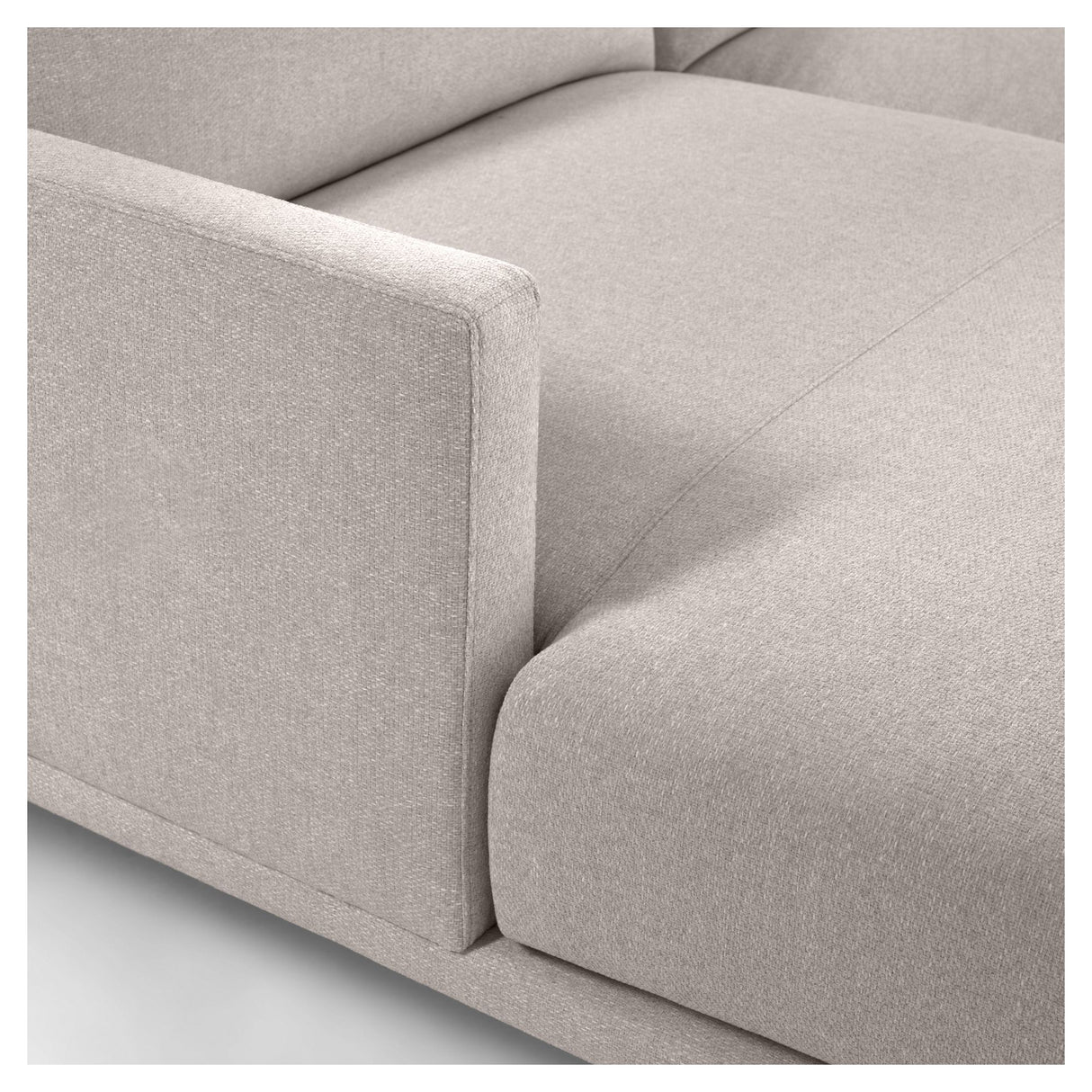 Galene 3-pers. Sofa m. højrevendt chaiselong, B254, Beige chenille - Unoliving.com