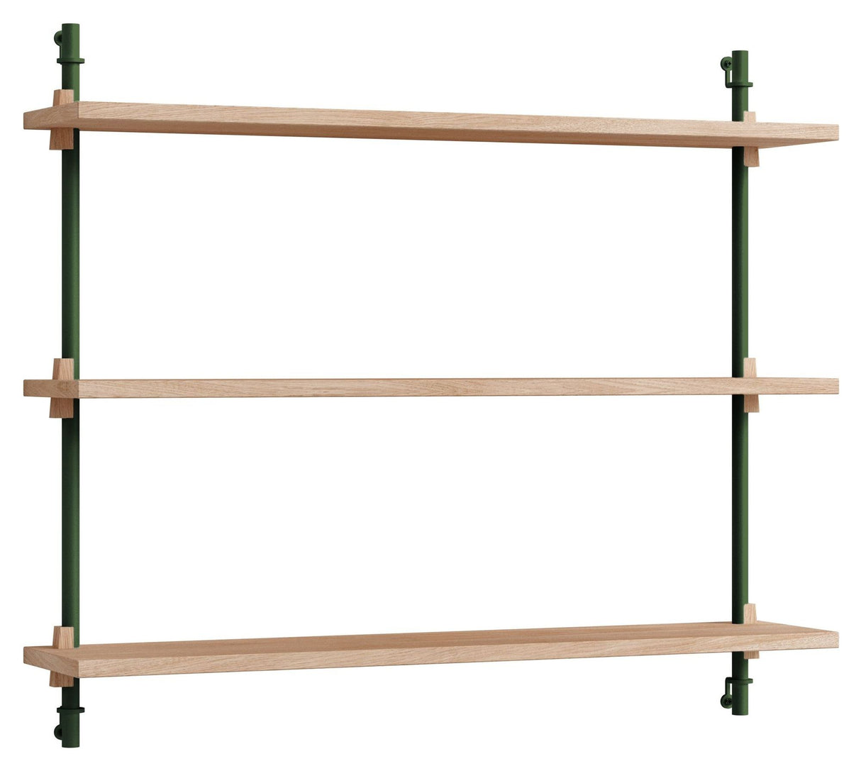 Wall Shelving, 1 fag, 3 hylder, H:65, Eg/Grøn - Unoliving.com