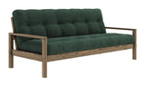 Knob Sovesofa, Brun lakeret fyrretræ, Seaweed fløjl - Unoliving.com