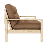 Knob Sovesofa, Lakeret fyrretræ, Mocca - Unoliving.com