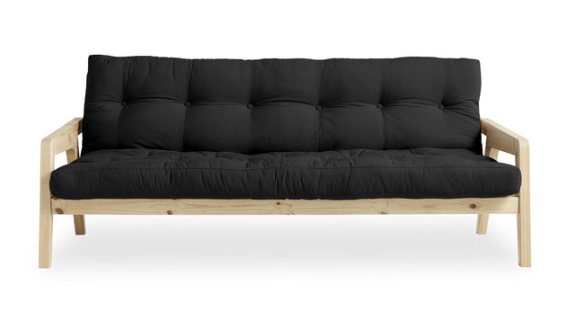 GRAB Sovesofa 130x200, Natur/Mørk Grey - Unoliving.com