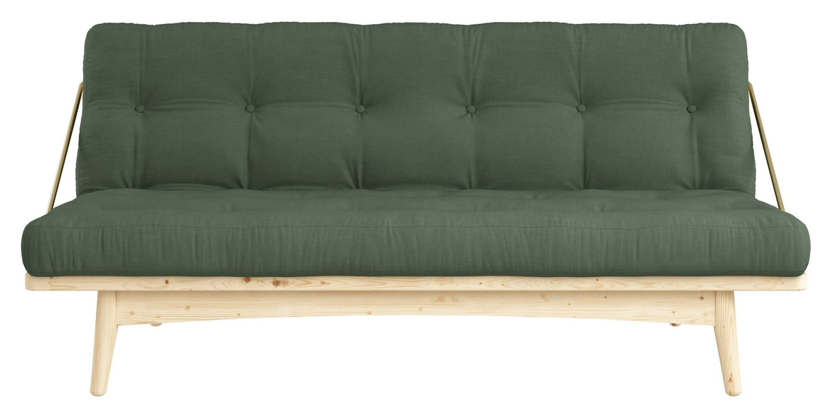 Folk Sovesofa, Fyrretræ/Olive Green - Unoliving.com