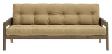 Grab Sovesofa, Brun lakeret fyrretræ, Wheat Beige - Unoliving.com