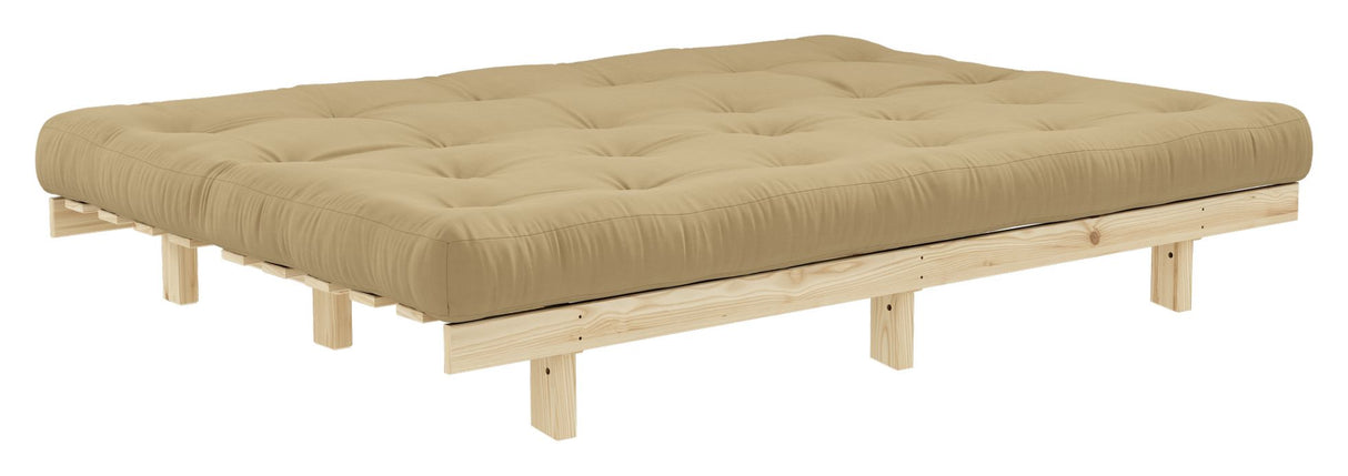 Lean Sovesofa, Fyrretræ/Beige - Unoliving.com