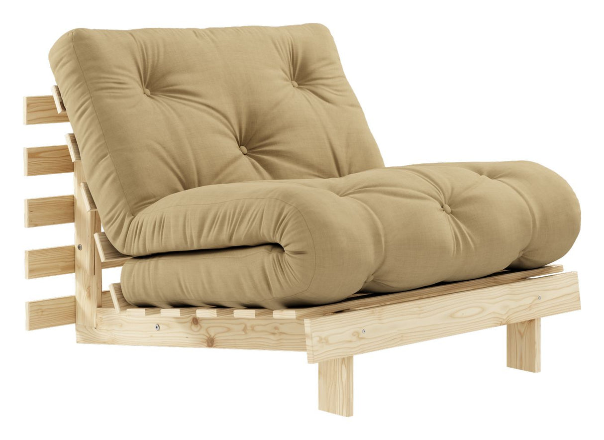 Roots 90 Sovesofa, Fyrretræ/Beige - Unoliving.com