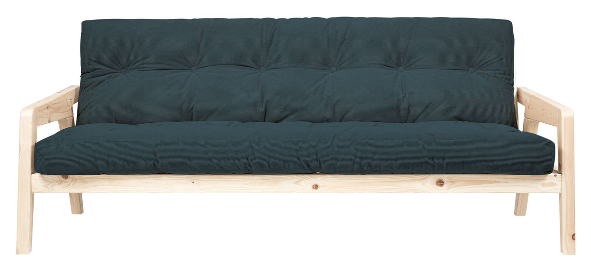 Grab Sovesofa, Fyrretræ/Pale Blue fløjl - Unoliving.com