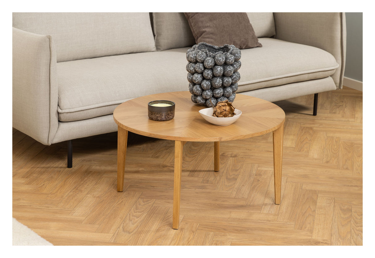 Laudal Sofabord, Naturlig MDF, Ø80 - Unoliving.com