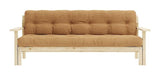 Unwind Sovesofa, Lakeret fyrretræ, Brun fløjl - Unoliving.com