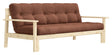 Unwind Sovesofa 190x100, Ler brun - Unoliving.com