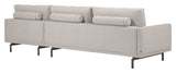 Galene 3-pers. Sofa m. venstrevendt chaiselong, B254, Beige chenille - Unoliving.com