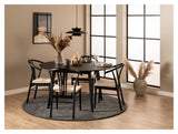 York, spisebordsstol m/armlæn - sort/rattan - Unoliving.com