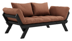 Bebop Sovesofa, Sort lakeret, Fyrretræ/Ler brun - Unoliving.com