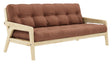 Grab Sovesofa, Fyrretræ/Ler brun - Unoliving.com