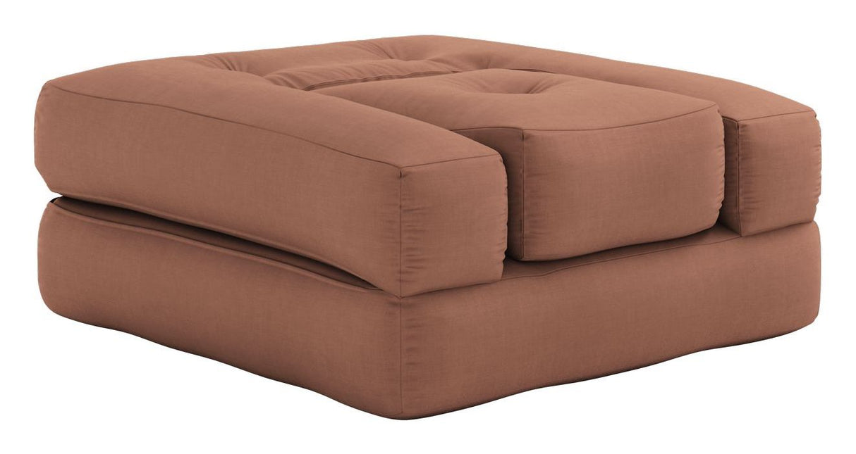 Cube Futon, Ler brun - Unoliving.com