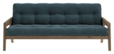 Grab Sovesofa, Brun lakeret fyrretræ, Pale Blue fløjl - Unoliving.com