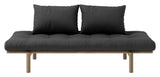 Pace Daybed Sovesofa, Brun lakeret fyrretræ, Dark Grey - Unoliving.com