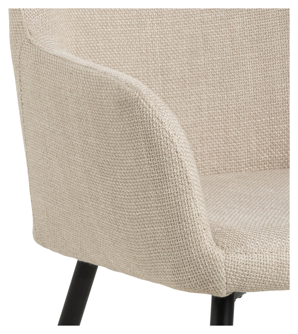 Lizzy, spisebordsstol m/armlæn - beige - Unoliving.com